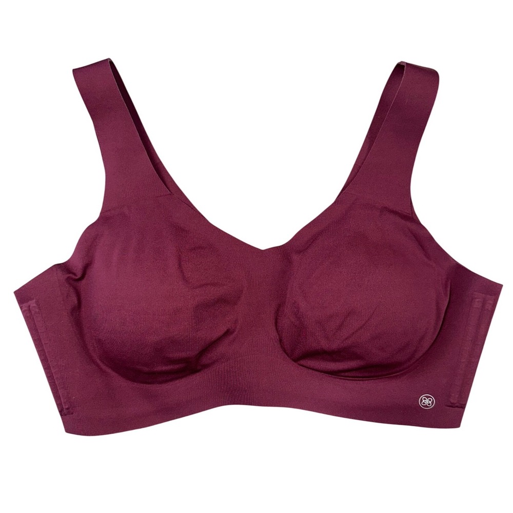 Honeylove Silhouette Bra Women's XL Burgundy Wireless Seamless Smoothing Comfort